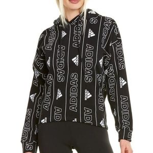 🖤 Adidas All Over Logo Print Hoodie